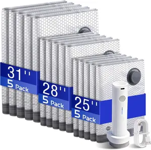 【2026 Upgraded】30 Jumbo Size Vacuum Bags,Cordless Travel Vacuum Bag Set with Rechargeable Air Pump,Vacuum Sealed Bags for Clothing, Bedding, Blankets and Comforters, Space Saver for Luggage Packing and Moving