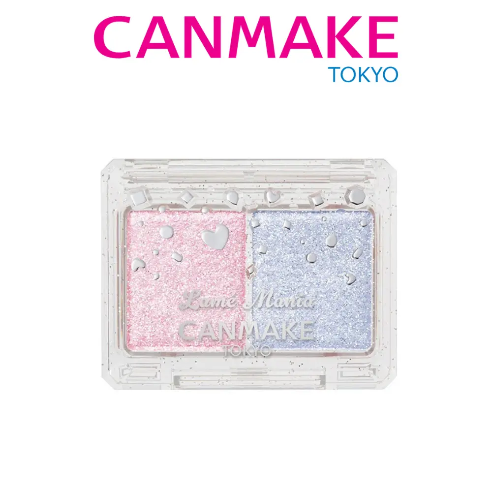 CANMAKE Lamé Mania Glitter Eyeshadow, Cosmetic, Silica, Sparkling Look, Two Shades