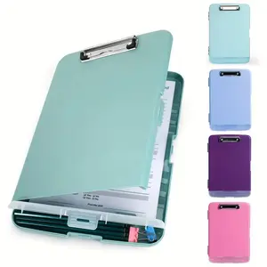 A4 Clipboard with Storage, 1 Count 8.5x11 Clipboard with Pen Holder, Office Filing Products, Office Stationery & Supplies, Document Organizer