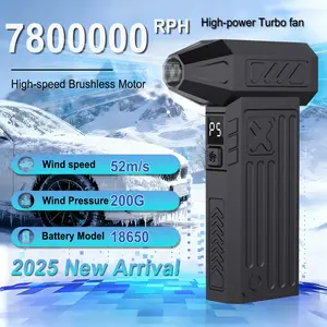 Compressed Air Dust Remover, 130000 Rpm Powerful Rechargeable, Three-Speed Mini Hair Dryer, Quick Charge, for Leaves, Computers, Keyboards, Cordless Keyboard Cleaner