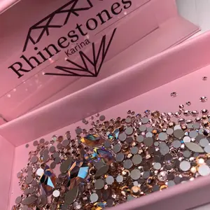 Champagne Crystals Variety Box for Nail Decoration