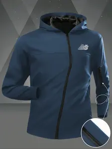 Waterproof Jacket Lightweight Hooded Outdoor Coat, Waterproof Windproof Outerwear, Multi-Pocket Zipper, Ideal for Skiing Ice Skating Hiking Mountain Climbing Fishing