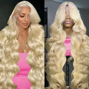 Blonde Wig Human Hair 200% Density 613 13x6 Lace Front Wig Human Hair Body Wave HD Blonde Lace Frontal Wig Pre Plucked 613 Lace Front Wig Human Hair