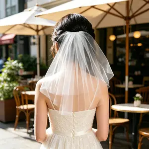 Short Bridal Veil with Comb, Double Layer Bridal Headpiece, the wedding veil, Perfect for Wedding Parties, Flower Girl Accessories, Singles Party Decor, Wedding Veils for Brides