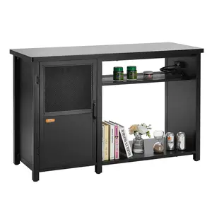 TikTokShopBlackFridayVEVOR Aquarium Stand, 75 Gallon Fish Tank Stand, 52 x 19.7 x 32.3 in Steel and MDF Turtle Tank Stand, 626 lbs Load Capacity, Reptile Tank Stand with Storage Cabinet and Embedded Power Panel, Black