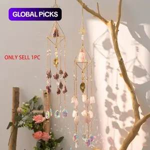 Crystal Light Catcher, Hanging Wind Chime Sun Catcher for Garden, Patio and Window, Rainbow Maker Outdoor and Indoor Bohemian Style Hanging Decor Light Catcher Prism #GLOBAL PICKS