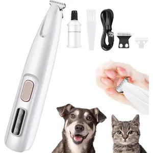 【Send a replacement blade head】Rechargeable Pet Hair Trimmer Kit, Pet Paw Trimmer, Cordless Quiet Dog Trimmer for Grooming with LED Light, Small Dog Grooming Clippers for Dogs & Cats, Pet Grooming Tool,Waterproof, low noise pet shaver