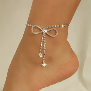1pc Women's Accessories Bow Stud Chain Ankle Bracelet