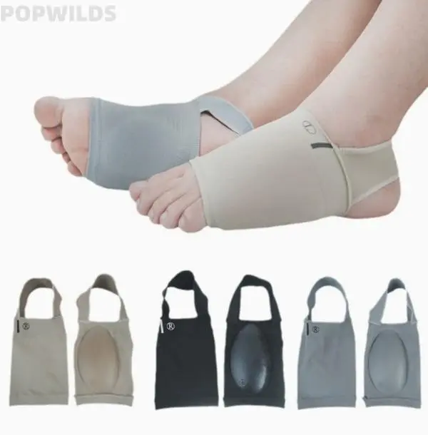 2-Pack Gel Foot Sleeves with Arch Support Compression, Relieves Plantar Fasciitis Pain, Flexible Ankle Wrap for Stable Protection, All Day Wear Comfort Foot Sleeve to Ease Foot Discomfort