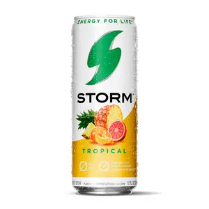 STORM Energy Drink Tropical, Fitness & Wellness Sugar-Free Energy Drink, 12oz can