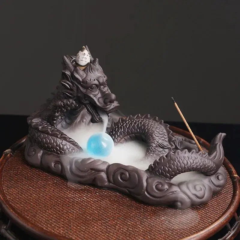 Ceramic Waterfall Incense Burner, Vintage Dragon Backflow Incense Burner, Household Burner Catcher Holder, Home Fragrance Supplies, Scented Aroma, Aromatic Incense, Home Fragrance Decor, Home Fragrance Products, Aroma For Home