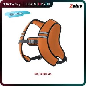 【SpringStatements】ZELUS Weighted Vests, 5/10/15lbs Z-Fit Weighted Vest with Z-fit Washable Fabric&Reflective Stripes & Adjustable Straps for Men & Women: Motivational Walking, Running, Weight Training, Rucking, Jogging | Fitness Challenge