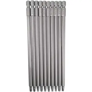 10 count Square  Bit Set #2 Square Drive 1/4-Inch Shank  Bits, 5.9 Inch Length