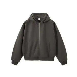 Inflation Men's Casual Long-Sleeve Knit Hoodie - Autumn New European & American Cropped Boxy Zip Up Hoodies, Streetwear Casual Loose Sweatshirt Top fathers day gift