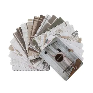 Stefana Silber x TWOPAGES Linen Printed Curtain Fabric Swatch Booklet for Bedroom and Window Drapes - 90% Polyester 10% Linen Weight 350 gsm Heavyweight Skin Friendly and Durable - Home Textile