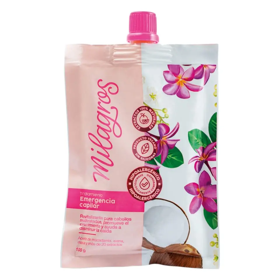 Milagros Doypack Haircare Kit - Vegan, Natural Formula Treatment for Dry, Damaged Hair with Coconut, Argan Oil to Hydrate