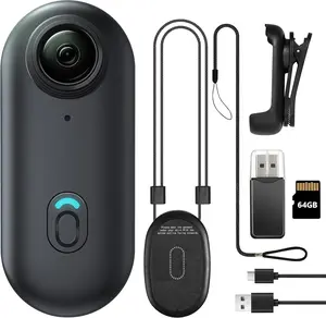 Mini Action Camera IPX7 Waterproof Thumb Body Cam Helmet Mount Magnetic Sport DV for Bike Cycling Pet Vlogging Movie 1080P/4K Metal Compact Design