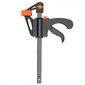 4-Inch Woodworking Clamp, F-Type Strong Grip, Quick Ratchet Release, DIY Hand Clamps Tool, Ideal for Home Renovation, Workpiece Fixing