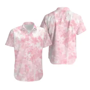 Cherry Blossom Hawaiian Shirt, Tropical Aloha Shirt, Tropical Aloha Shirt