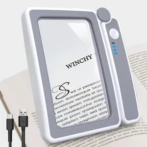 Magnifier LED Light-Rechargeable,LED Light Book Page Magnifier,5x Magnifying glass,for books,Read,Festivals,Christmas,Holiday,Birthday Gifts,For Dad,Mum,Wive,Husband,Boyfriend,Girlfriend,Teenager,Grandmother,Grandfather,Men,Women,Sisters,Brothers,Her,Him
