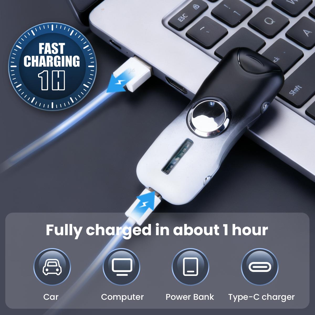 Finger Tip Spinner Lighter, USB‑C rechargeable and windproof. Gradient color design with premium finish | No butane, no fluid, never dies in wind — high-end EDC gadget, fidget toy, and special gift for men and women