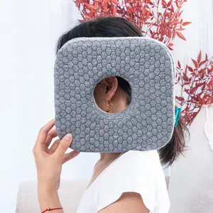 Ear Hole Design Sleeping Pillow, 1 Count Comfortable O-shaped Pillow for Side Sleepers, Soft Neck Pillow for Home Bedroom Dormitory, Bedding Supplies, Travel Neck Cushion