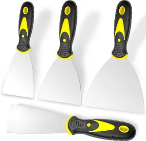 Putty , 4 count Spackle  Set (2, 3, 4, 5 in), Stainless Steel  Scraper, Taping  Tool for Repairing Drywall, Removing Wallpaper, Applying Putty, Plaster, Cement, Adhesive