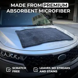 60*90cm/23.6*35.4inch Microfiber Car Drying Towel, Premium Microfiber, Extra Large Super Absorbent Twisted Ring Cloth, Lint Free Non-Streak One-Pass Drying for Cars Trucks SUVs Boats RVs, Car Wash Accessories