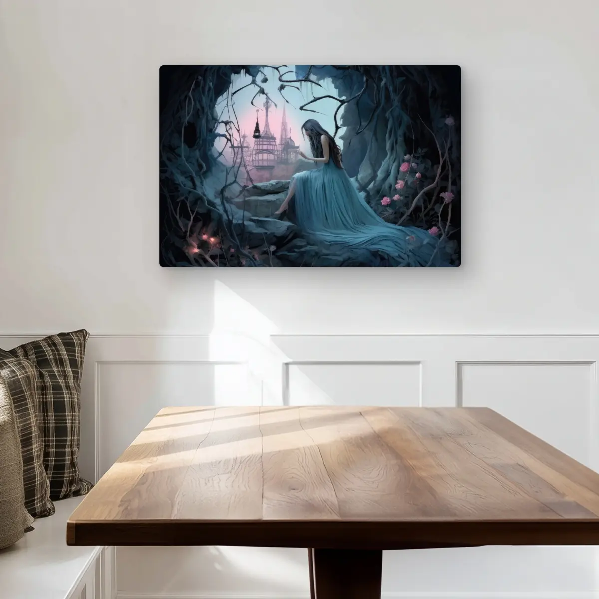 MWW C1MP2030QSKOKF Light Aluminium Artistic Metal Print Wall Artwork, 20x30 in Morose Cave - White, for Elegant Home Decoration & Gifting