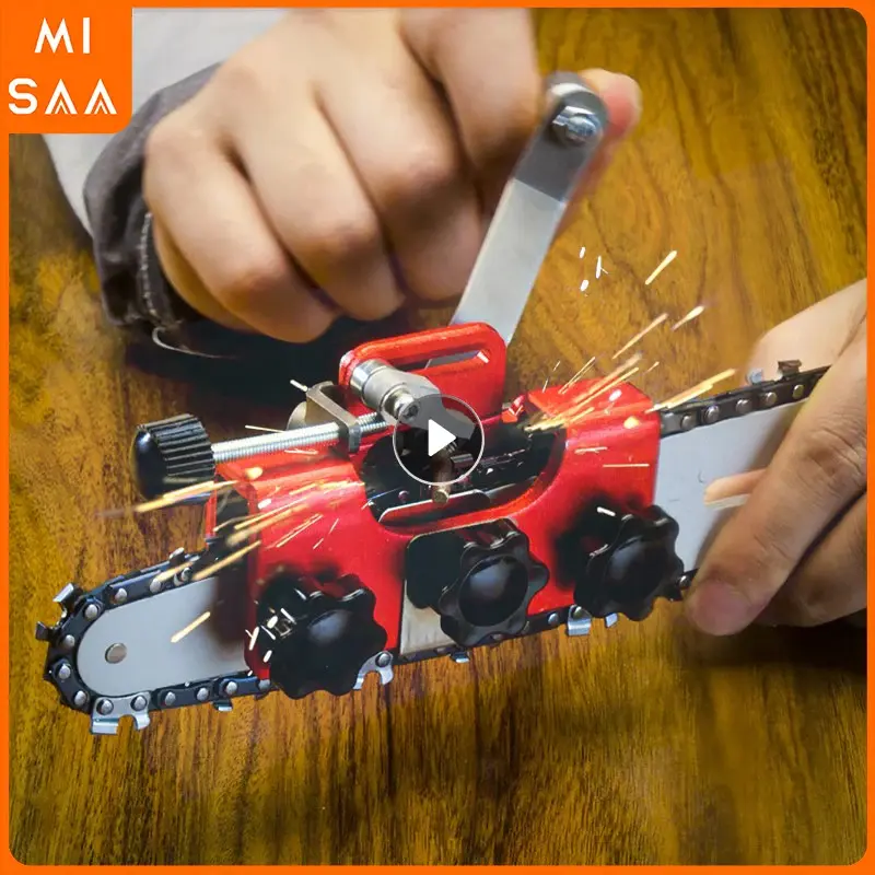 Portable Chainsaw Sharpener Sharpening Jig Sharpening Chain Chainsaw With Grinder Stone Chain Saw Drill Sharpen Tool Accessories Power Tool