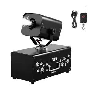 【DealsForYouDays】VEVOR Snow Machine, 1200W 90° Shaking Head Snow Maker with Wireless Remote Control, High Output Snowmaking Machine Coverage up to 12 ㎡ for Christmas Wedding Parties Stage Snowflake Effect