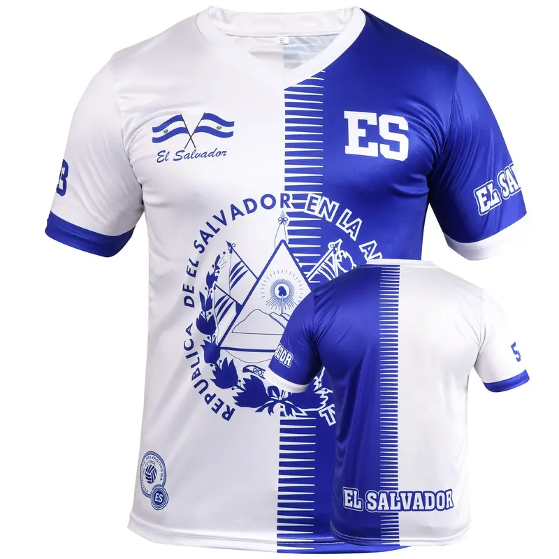 Fox & Fury El Salvador Soccer Jersey - El Salvador Shirt - El Salvador Men/Women/Unisex Short Sleeve