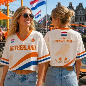 Soccer Crop Top Netherlands  Jersey, Netherlands Soccer Jersey Crop Tee, Football Fan, Netherlands Jersey Shirt