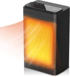 Space Heater, 1500W Portable Electric Heaters for Indoor Use, PTC Ceramic Heater for Office with Remote, Thermostat, 60°Oscillation, 12H Timer, 3 Modes, Safe Quiet Room Heater for Bedroom