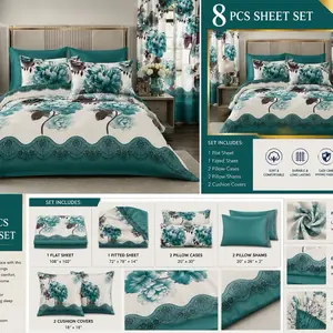 Sublime Luxury  King 8-Pieces Sheet Set