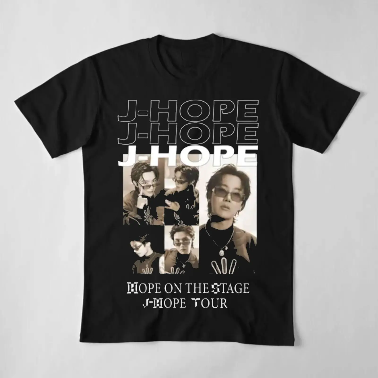 J-Hope Hope On The Stage Stacked Text Kpop T-Shirt – Hip Hop Dance Fan Tee