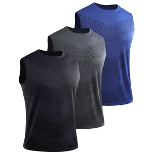 NELEUS Men's 3 Pack Breathable Basketball Tank Top 100% Polyester Mesh Quick-Dry Sleeveless Workout Shirt