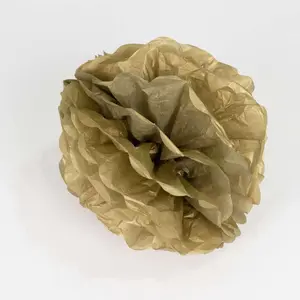6 Pack 8" Gold Tissue Paper Pom Poms Flower Balls, Ceiling Wall Hanging Decorations