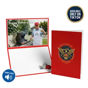 Trump Talking Father's Day Card 5x7 Greeting Card Funny Built in Audio Message Premium Quality