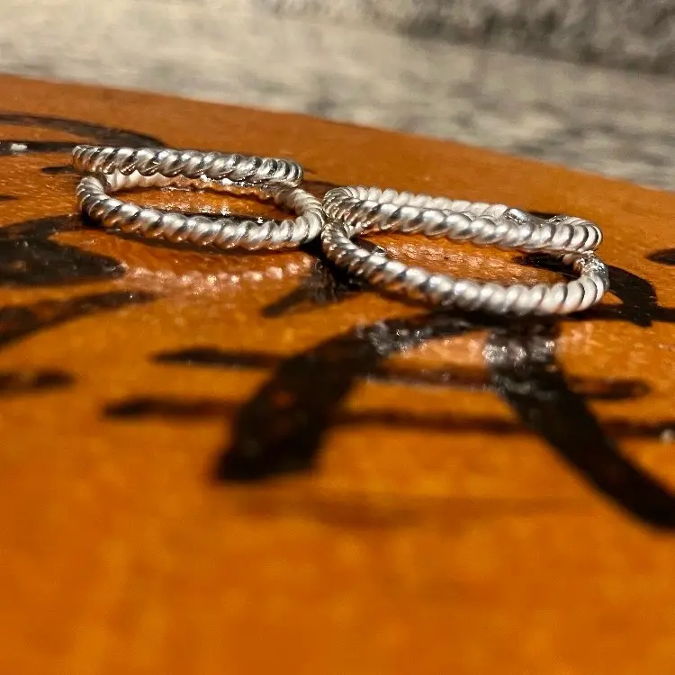 Fine Silver Tensor rings (stackable-16 gauge-.999)