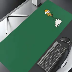 Green Funny Cartoon Design Large Gaming Mouse Pad,Aesthetic Desktop Drotection Pad,Washable Rubber Pad Non-Slip Lock Edge Multi-Size Mouse Pad Suitable For Home Office, Office Desk Accessories, Desk Supplies, Good Gift for Family and friends