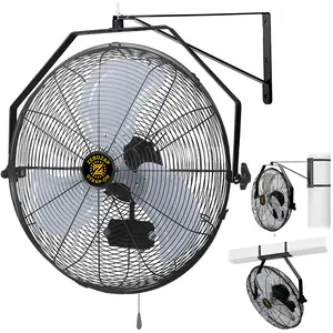 ZEBOZAP 18" ZZFANW181B Outdoor Gazebo Fan Waterproof Strap Mount Ceiling Fan with Remote No Drill for Patio Pergola Easy Operation Convenience