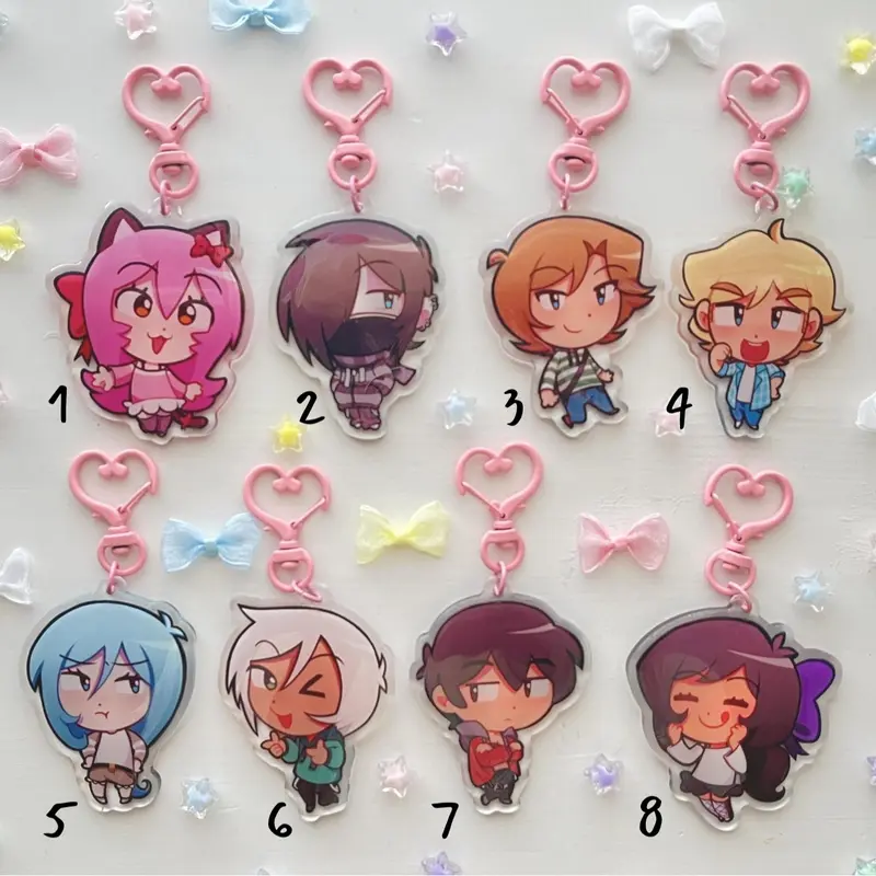 CREEPYPASTAS Acrylic Keychains – Horror Chibi Charms Featuring