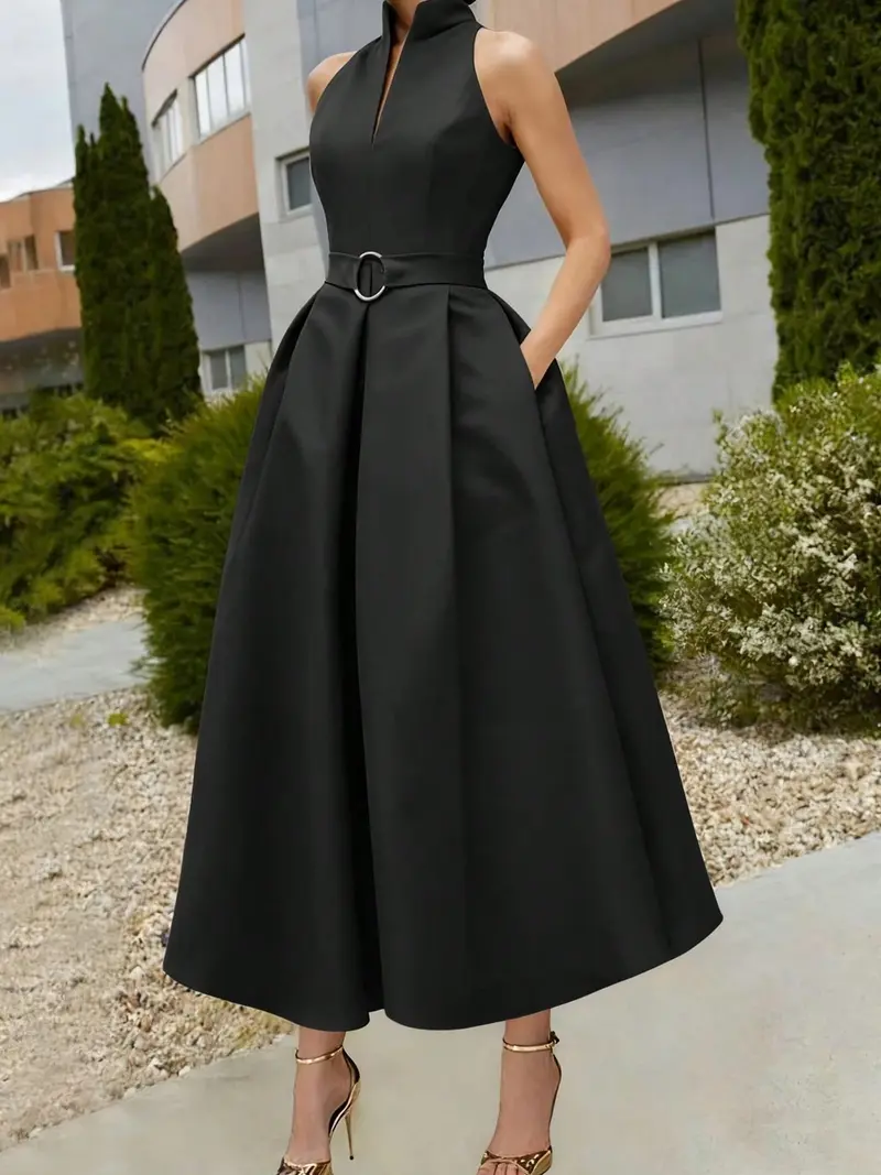 sleeves long elegant dresses for wedding guests Long Sleeves V Neck Ankle Length Chiffon Wedding Guest Dresses, Plum main image 1