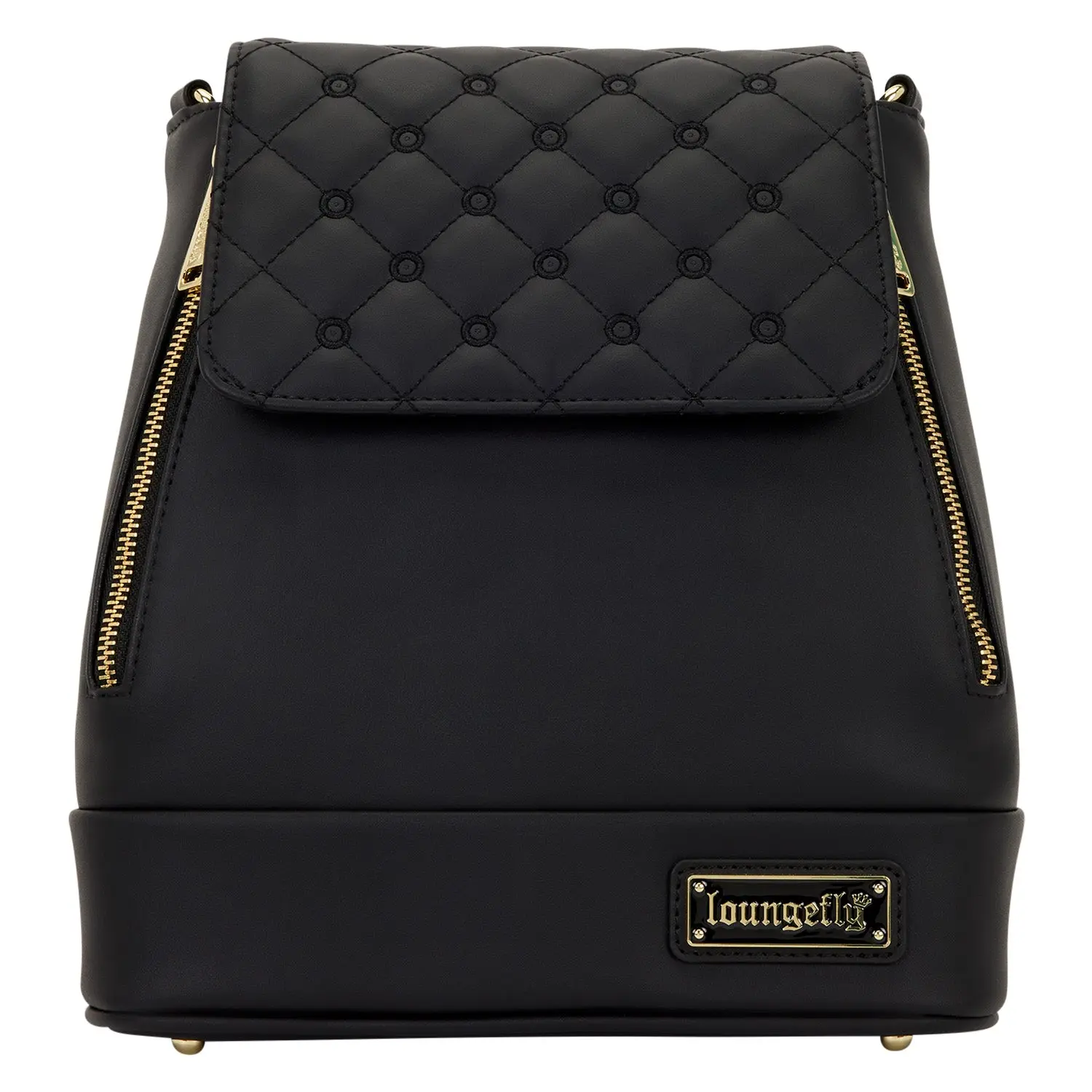 Loungefly The Lilly Black Convertible Mini Backpack & Crossbody Pin Trader Bag