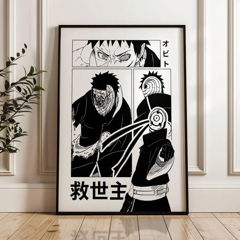 Obito Uchiha Poster, Naruto Wall Art, Naruto Shippuden Poster
