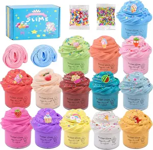 14 Pack Slime Kit Super Mini Butter Slime, Different Kinds of Color Scented Funny Slimes, Soft and Non-Sticky for Girls and Boys, Party Favor, DIY Stress Relief Toys