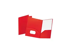 Oxford Poly Twin-Pocket Folder, 100-Sheet Capacity, 11 X 8.5, Opaque Red 57411