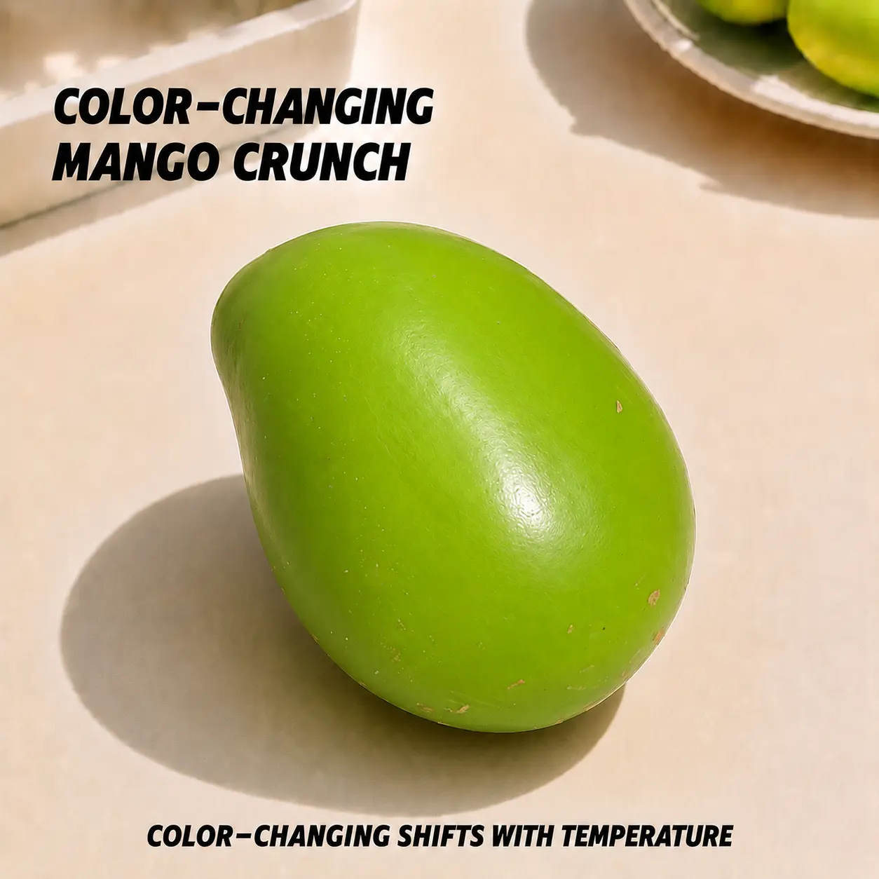 Fruit Crunchy Stress Ball Squishy - Squilo Mango & Lemon Crunch Non-Rebound Moldable food Sensory Squishies Fidget Toys for fun Stress Relief soft squish ball, ASMR