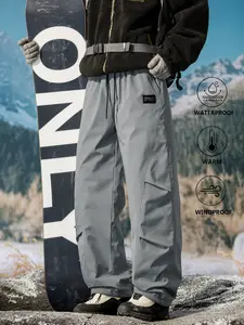 Men's Winter Outdoor Thick Ski Pants, Waterproof Insulated Windproof Design, Suitable for Men and Women Fall Winter Hiking, Athletic Bottoms, Sport Outdoor Clothing